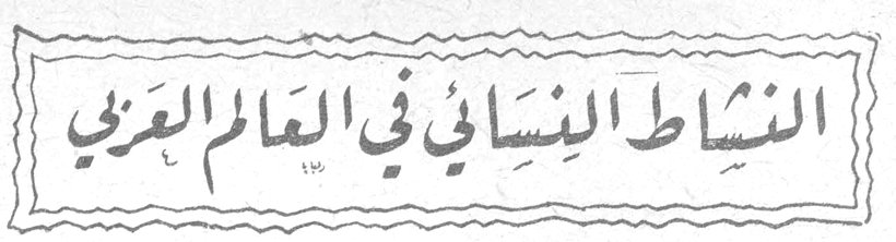 النشاط النسائي في العالم العربي