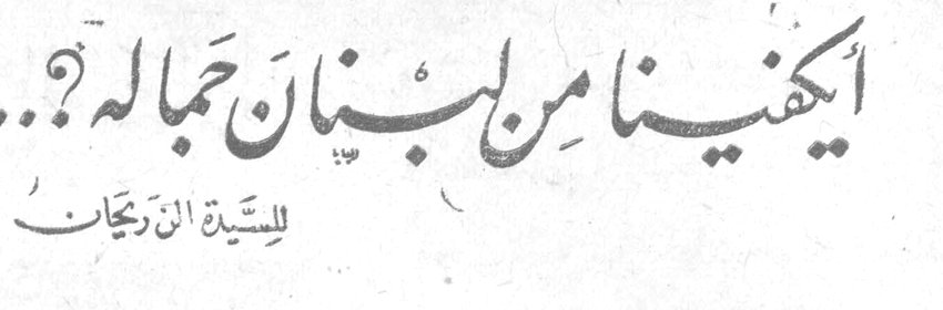أيكفينا من لبنان جماله؟.. للسيدة انّ رنجحان