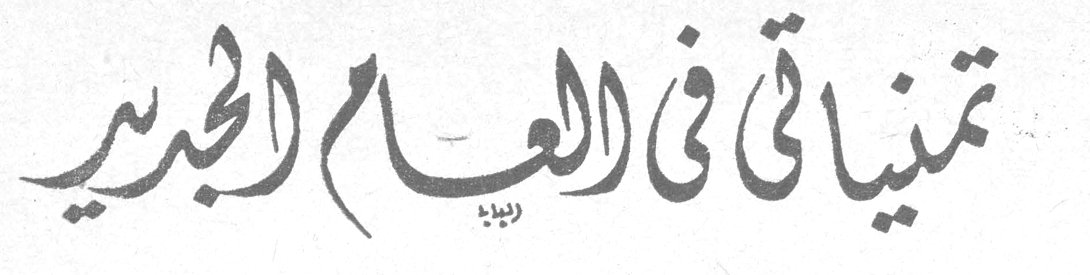 تمنياتي في العام الجديد