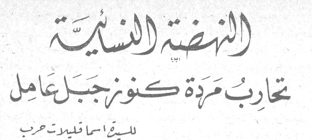النهضة النسائية تحارب مردة كنوز جبل عامل — السيدة اسما قليلات حرب