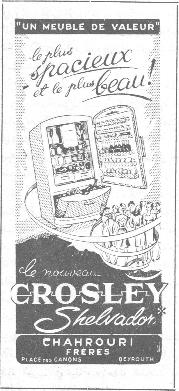 Crosley Shelvador UN MEUBLE DE VALEUR le plus spacieux et le plus beau! le nouveau CROSLEY Shelvador CHAHROURI FRÈRES PLACE DES CANONS - BEYROUTH