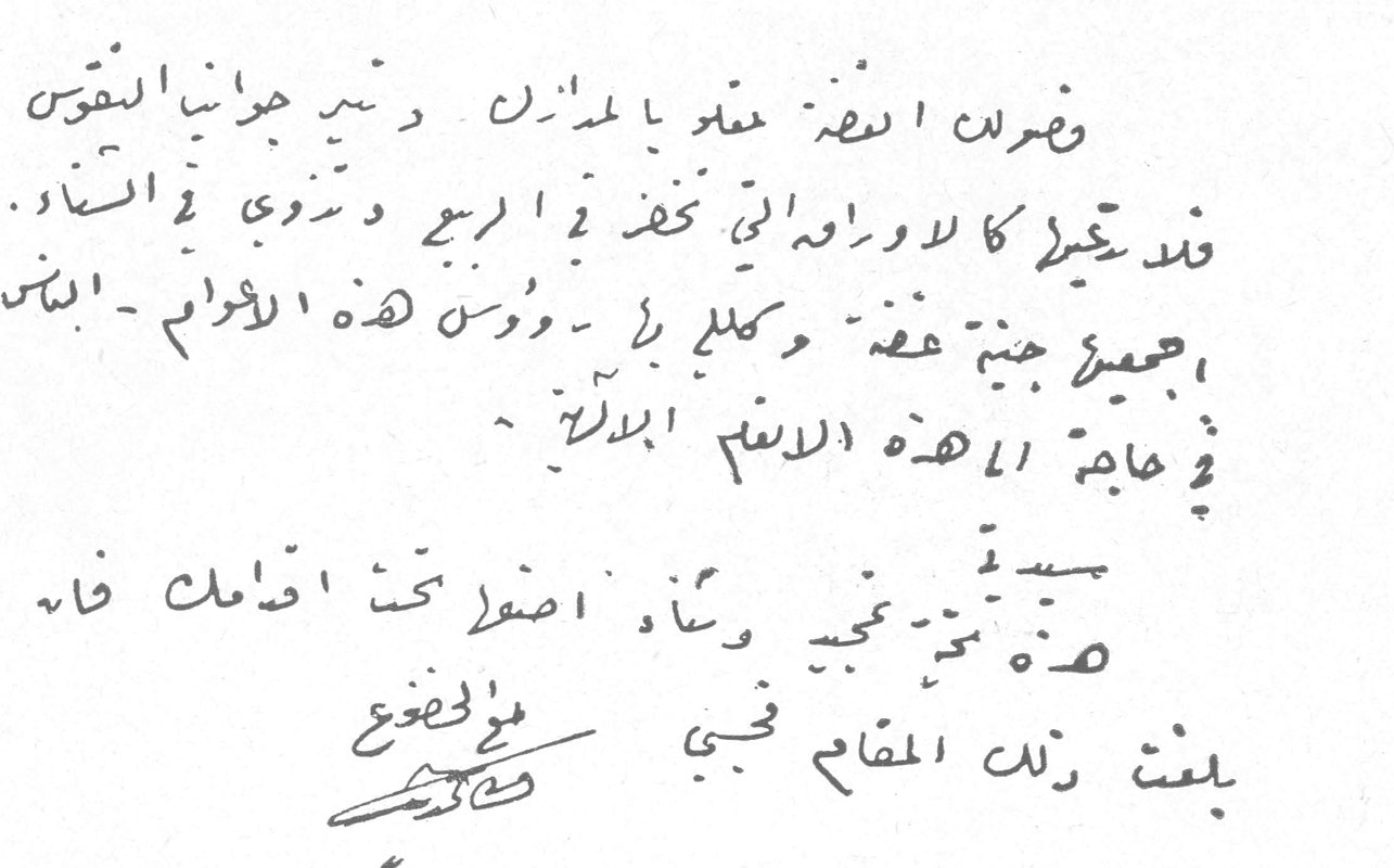 تتمة رسالة مي زيادة وتوقيعها