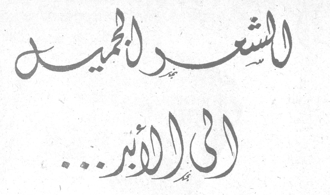 الشعر الجميل - إلى الأبد...