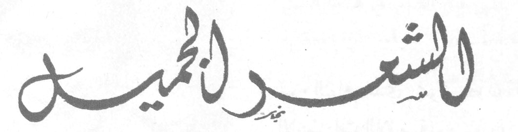 الشعر الجميل