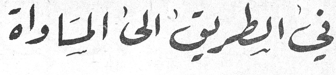في الطريق إلى المساواة