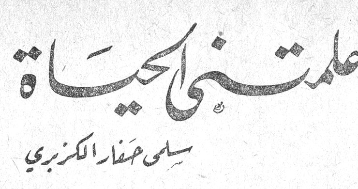 علمتني الحياة — سلمى حفار الكزبري