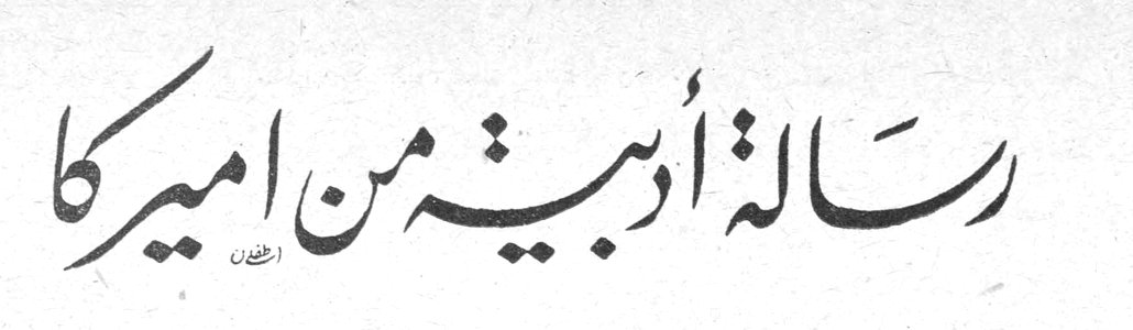 رسالة أدبية من أميركا