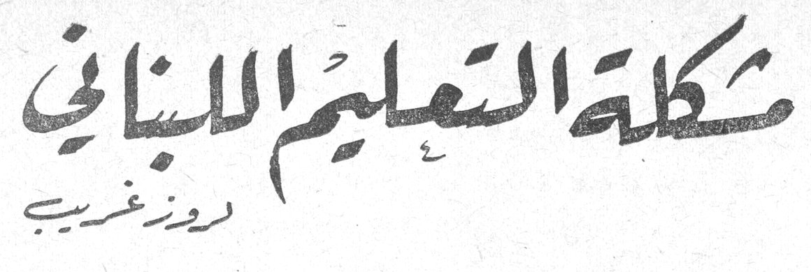 مشكلة التعليم اللبناني — روز غريب