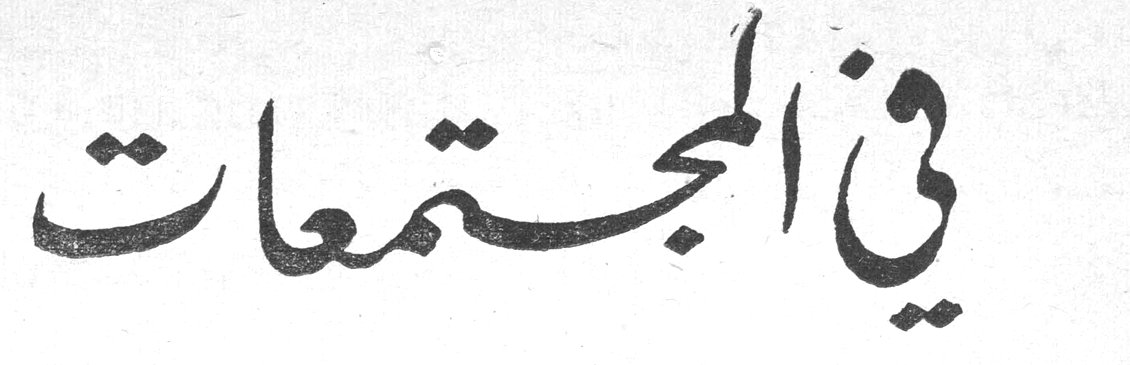 في المجتمعات
