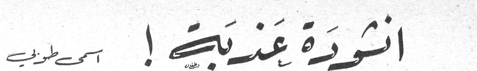 انشودة عذبة ! أسمى طوبي