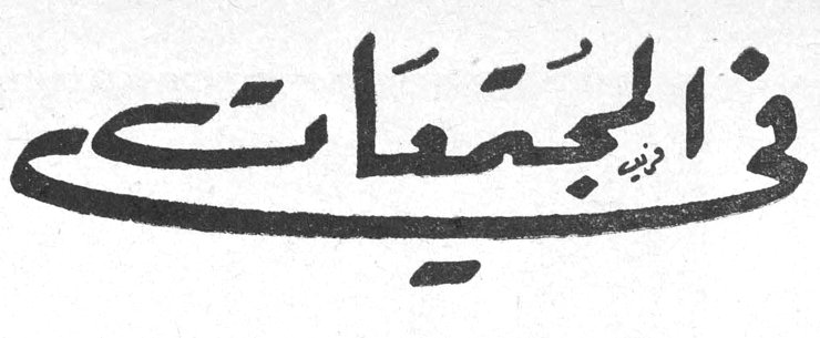 في المجتمعات