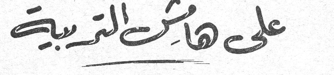 على هامش التربية