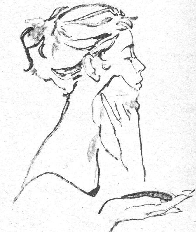 رسم لفتاة شابة