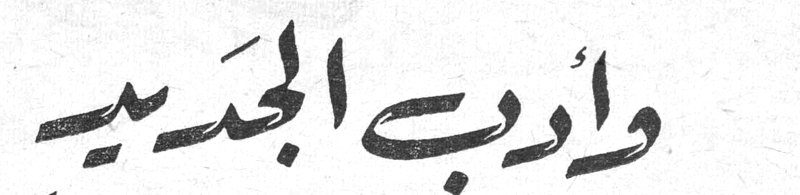 وأدب الجديد