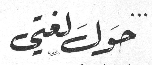 حول لغتي