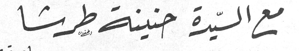 مع السيدة حنينه طرشا