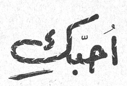 أُحِبُّكِ