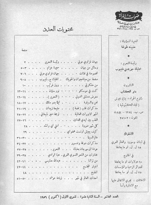 Cover of issue 10, October 1956
