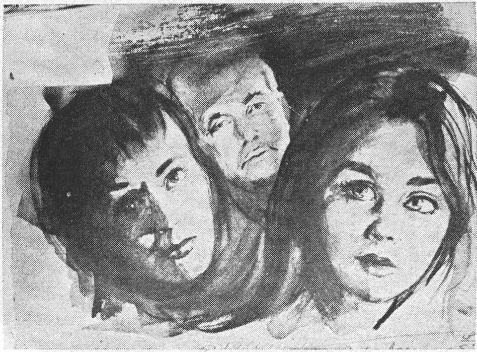 رسم لوجوه ثلاثة أشخاص