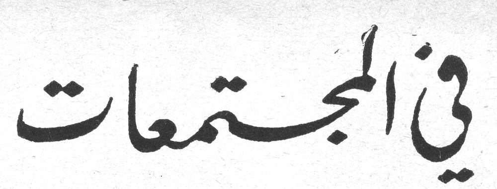 في المجتمعات