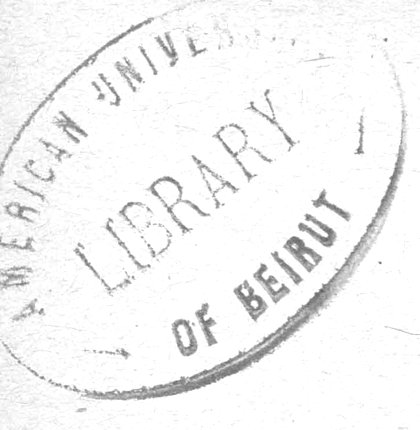 AMERICAN UNIVERSITY LIBRARY OF BEIRUT