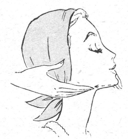 رسم توضيحي لعملية دلك الوجه الثانية
