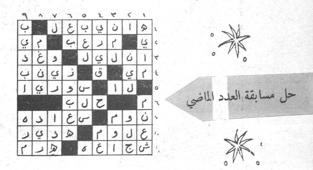 حل مسابقة العدد الماضي