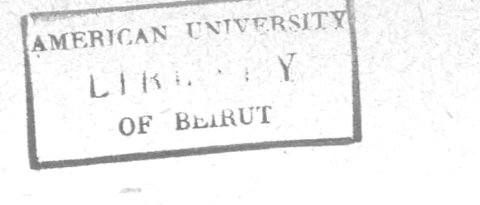 AMERICAN UNIVERSITY LIBRARY OF BEIRUT